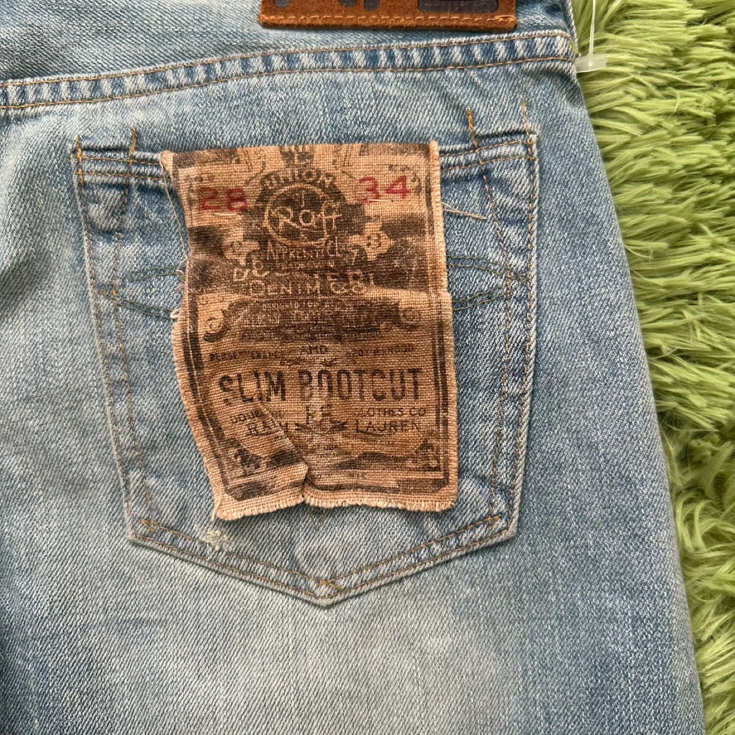 RRL Ralph Lauren Slim Bootcut Jeans Size 28x34 image indicator(4)