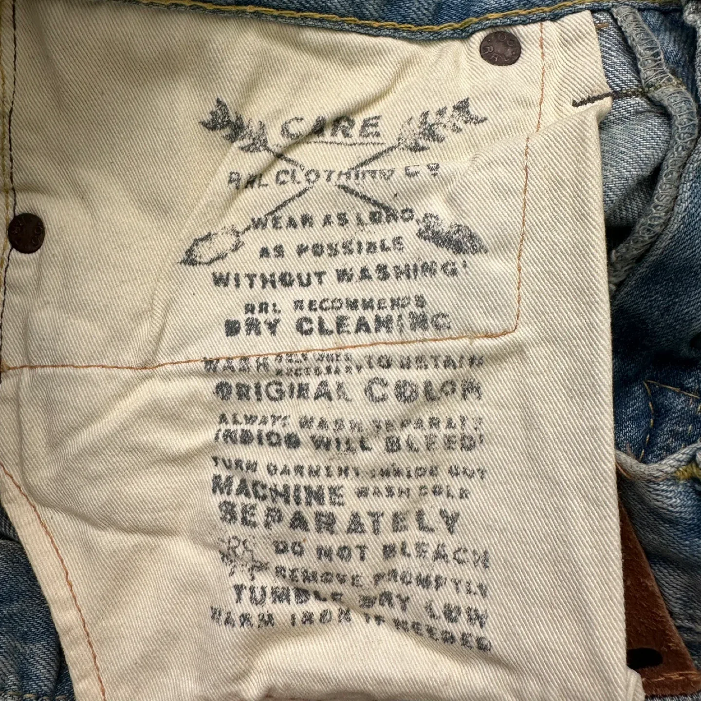 RRL Ralph Lauren Slim Bootcut Jeans Size 28x34 image indicator(7)