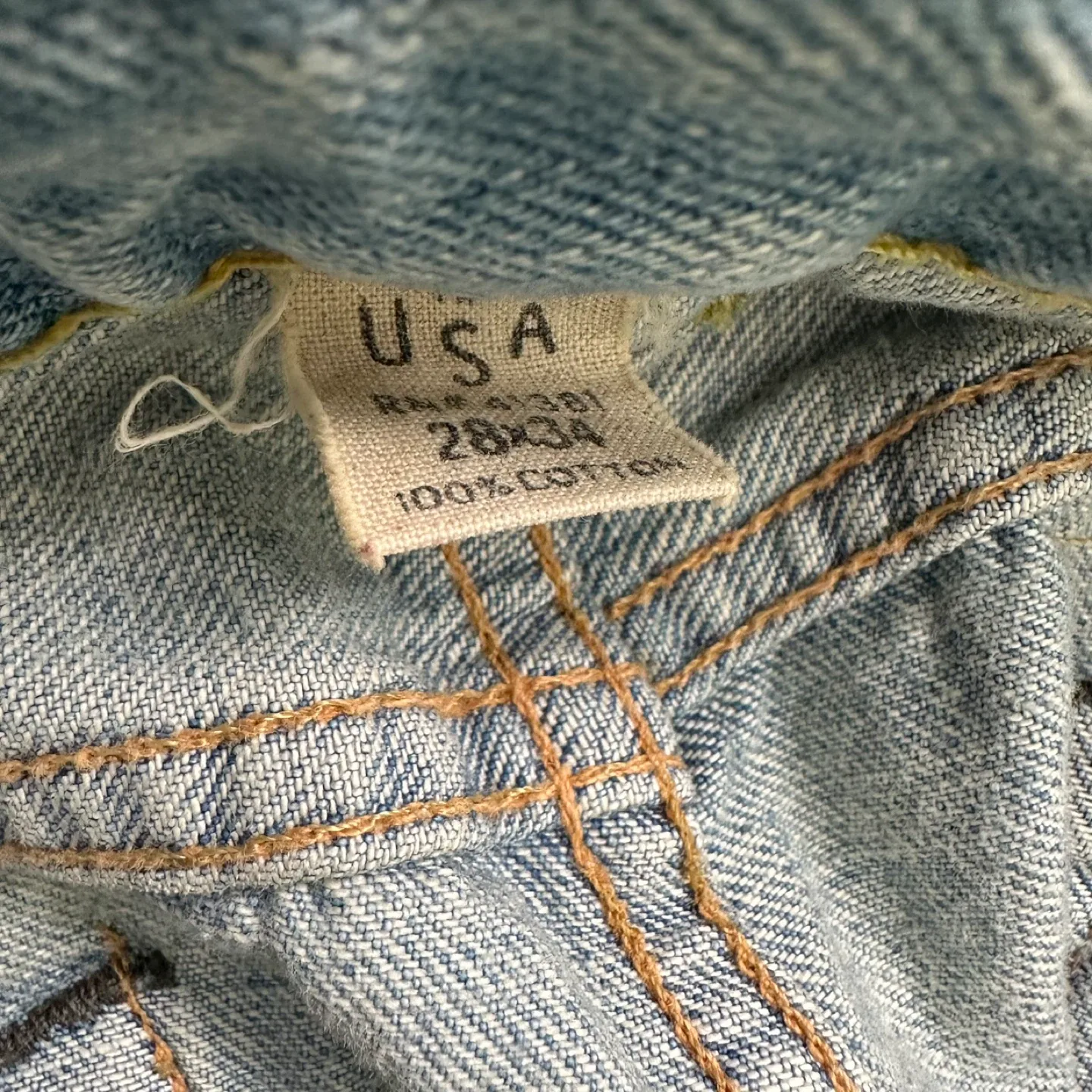 RRL Ralph Lauren Slim Bootcut Jeans Size 28x34 image indicator(9)