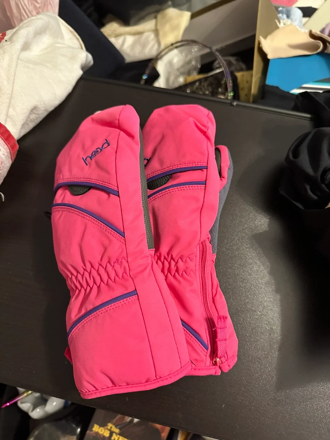 NEW! Kids’ HEAD Pink Ski/Snowboard Mittens image indicator(2)