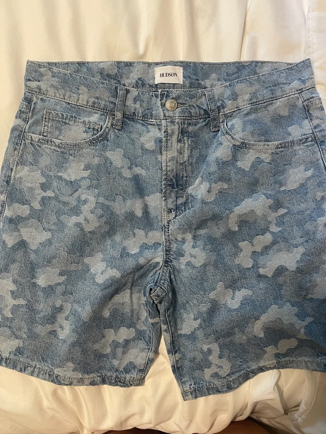Hudson Camo Denim Shorts, Size 31