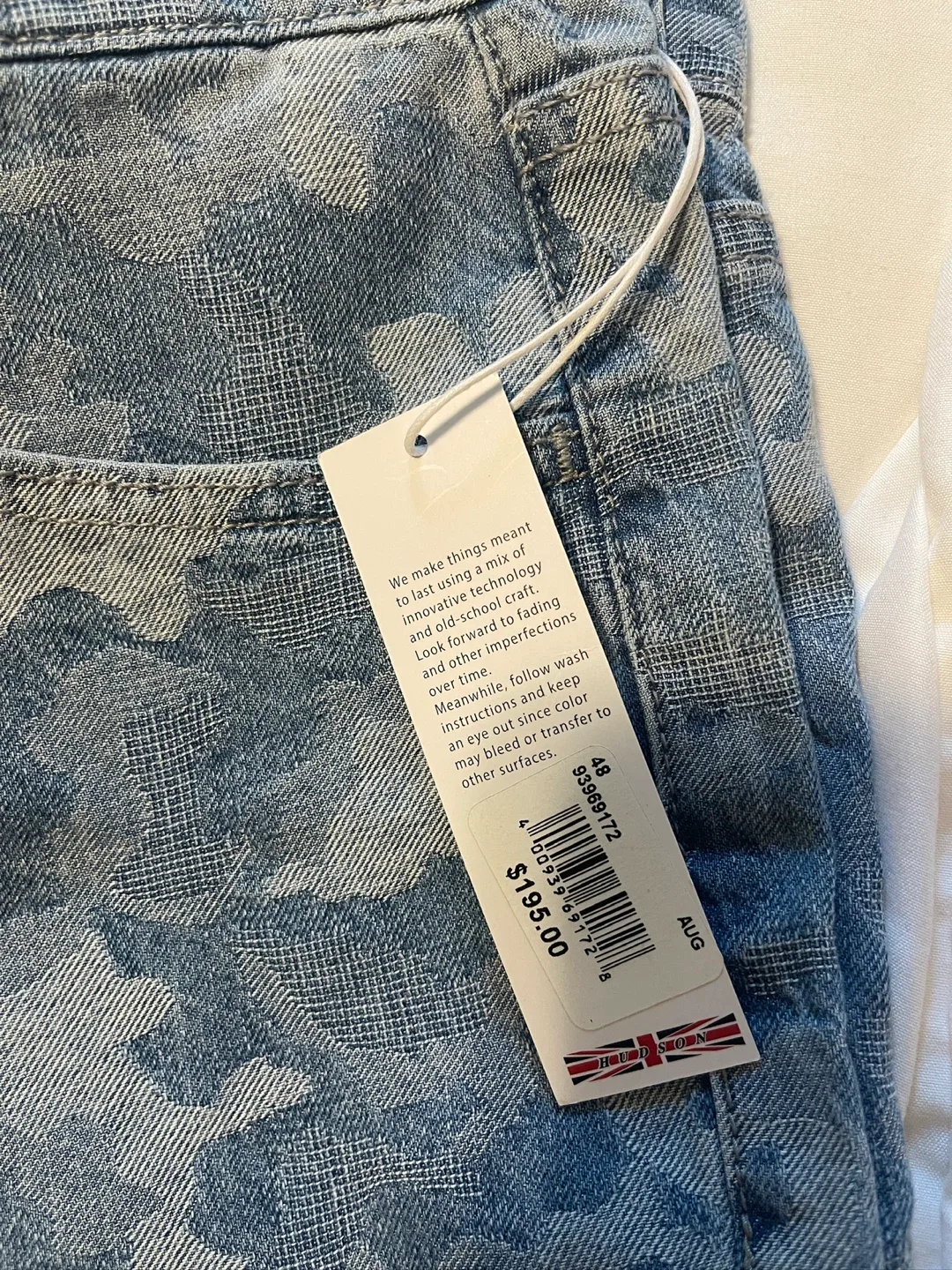 Hudson Camo Denim Shorts, Size 31 image indicator(4)