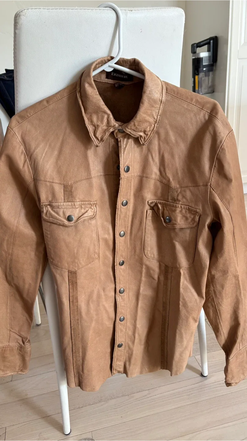 Danier Leather Shirt - Size Medium