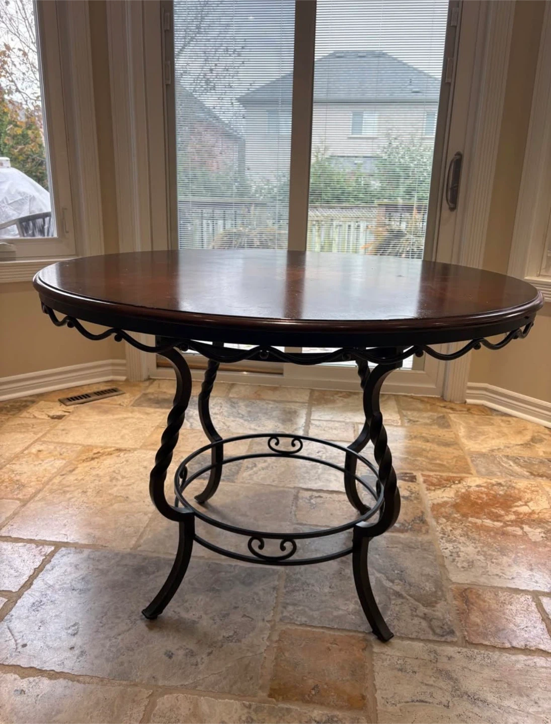Round Wood Dining Table - photo 3