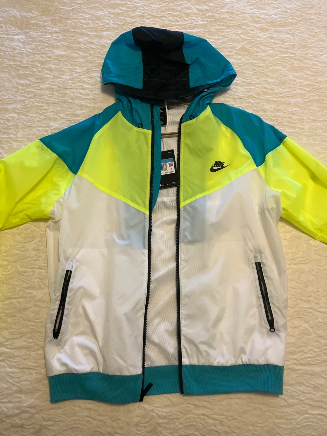 Nike Windrunner Jacket - Teal, Yellow, White