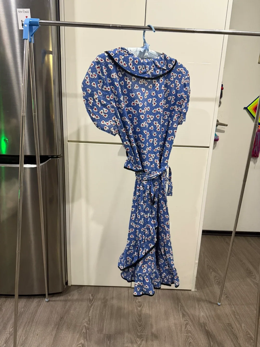 Juicy Couture Blue Floral Wrap Dress image indicator(3)