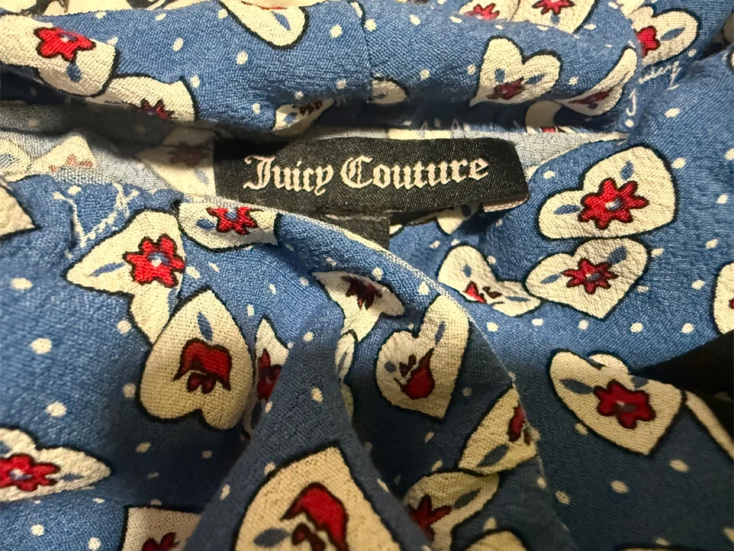 Juicy Couture Blue Floral Wrap Dress image indicator(2)