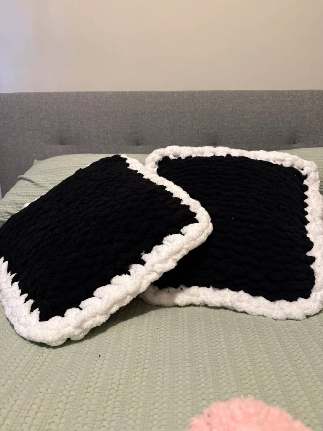 Handmade Black & White Throw Pillows
