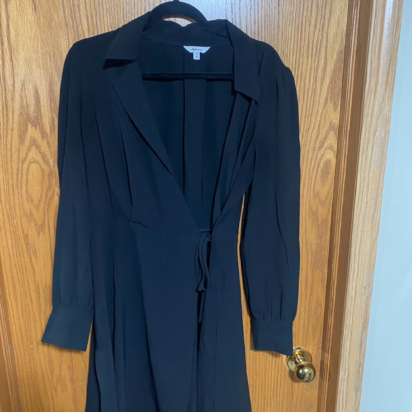 Cute black wrap dress with collar new without tags - photo 2