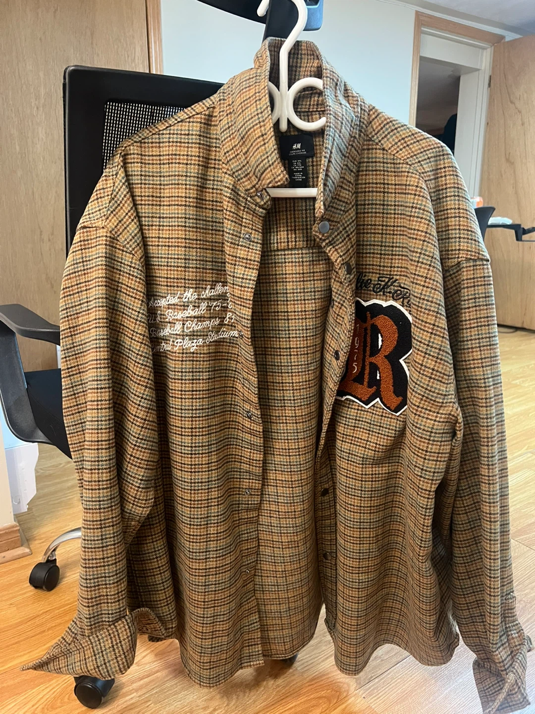 H&M Oversized Fit Plaid Shirt - XXL