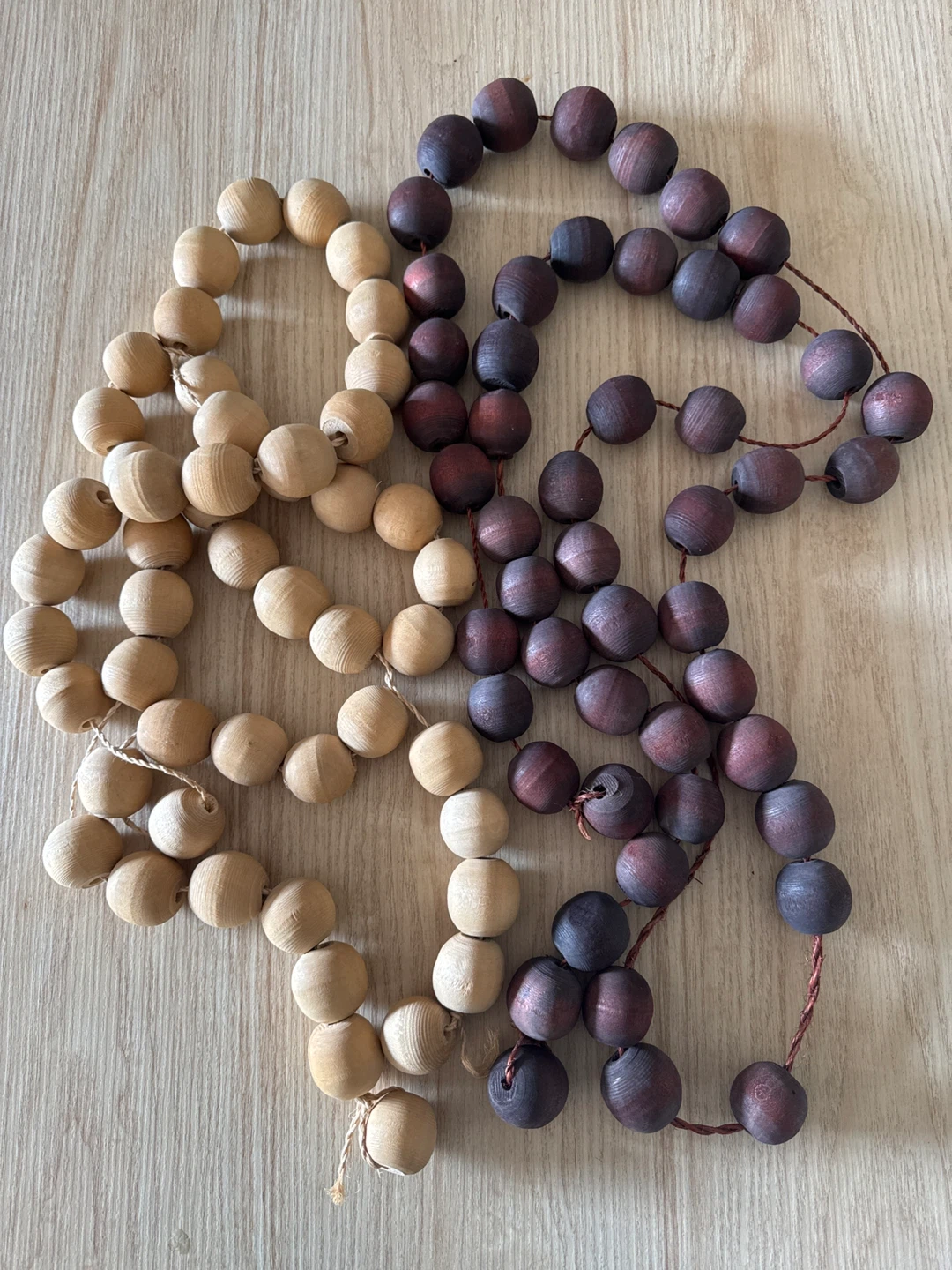 Wooden Bead Garlands - Set of 2