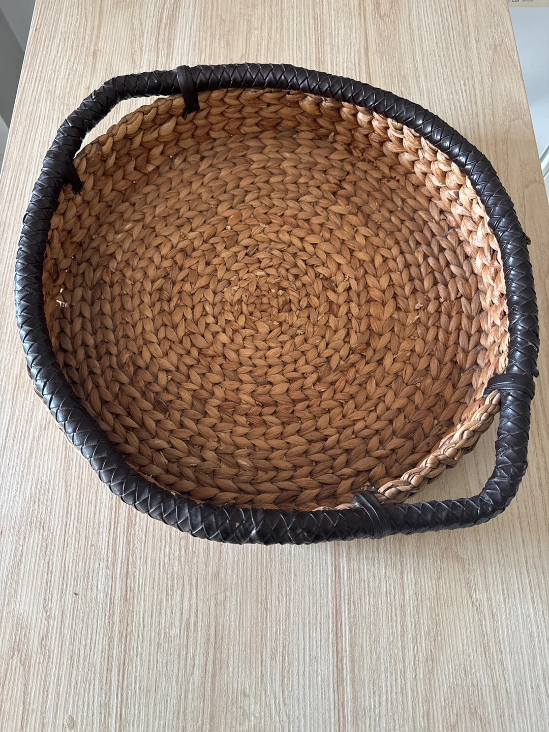 Woven Basket tray with Handles