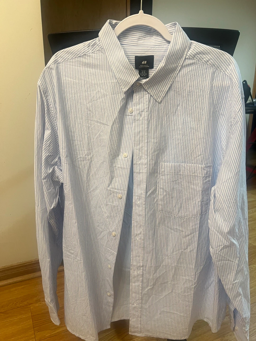 H&M Regular Fit Striped Shirt - XL