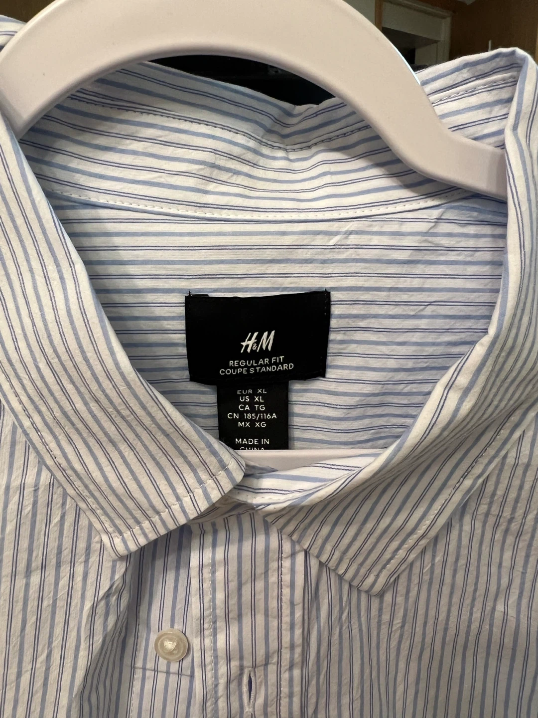 H&M Regular Fit Striped Shirt - XL - photo 2