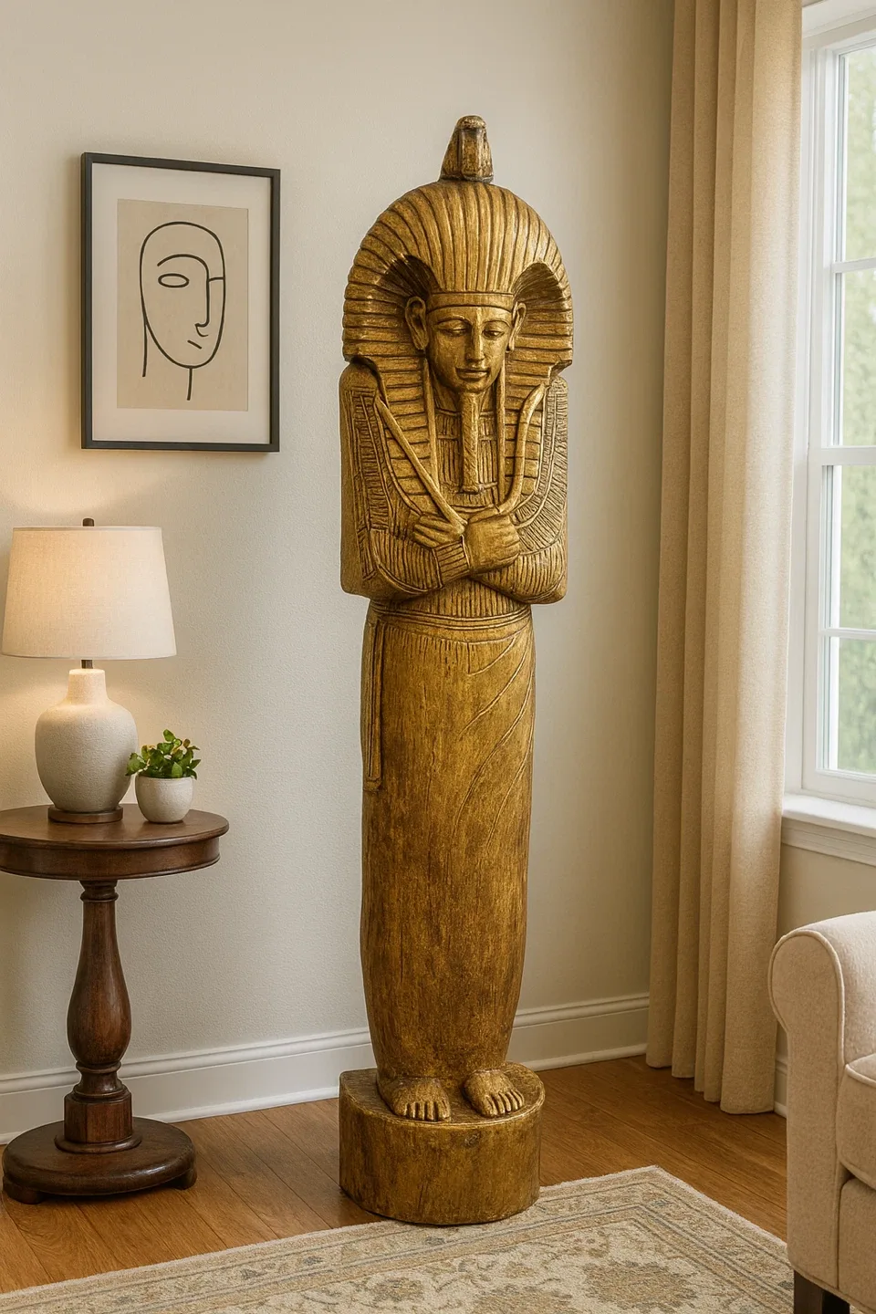 Tutankhamun Sarcophagus Replica Statue