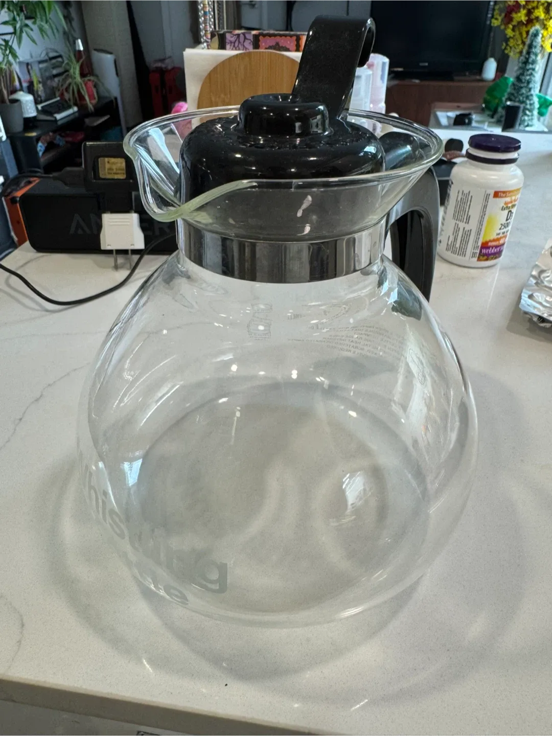 Whistling Kettle Glass Tea Pot
