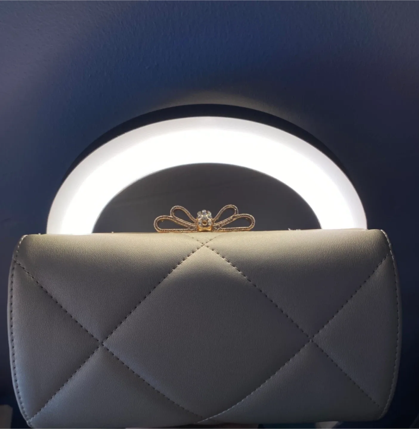 Prada White Quilted Shoulder Bag image indicator(3)
