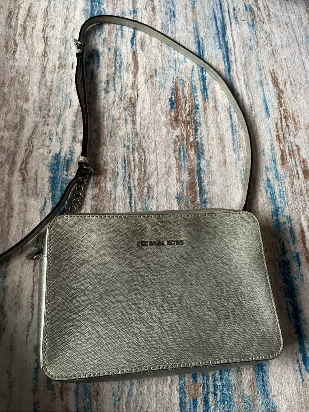 Michael Kors Silver Crossbody Bag