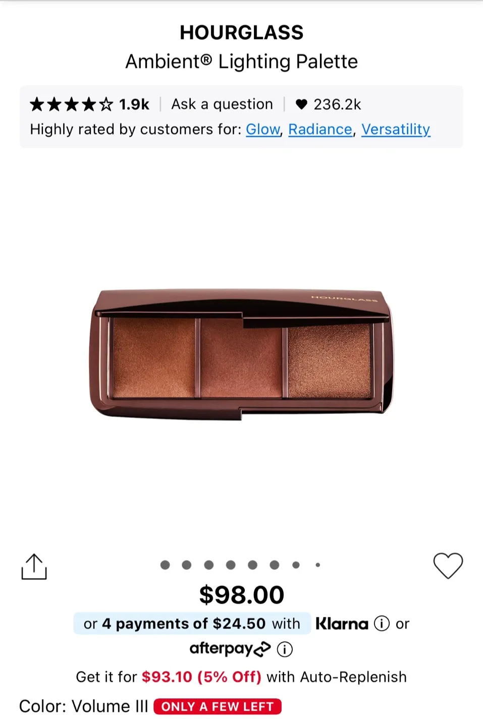 Hourglass Ambient Lighting Palette - Volume III