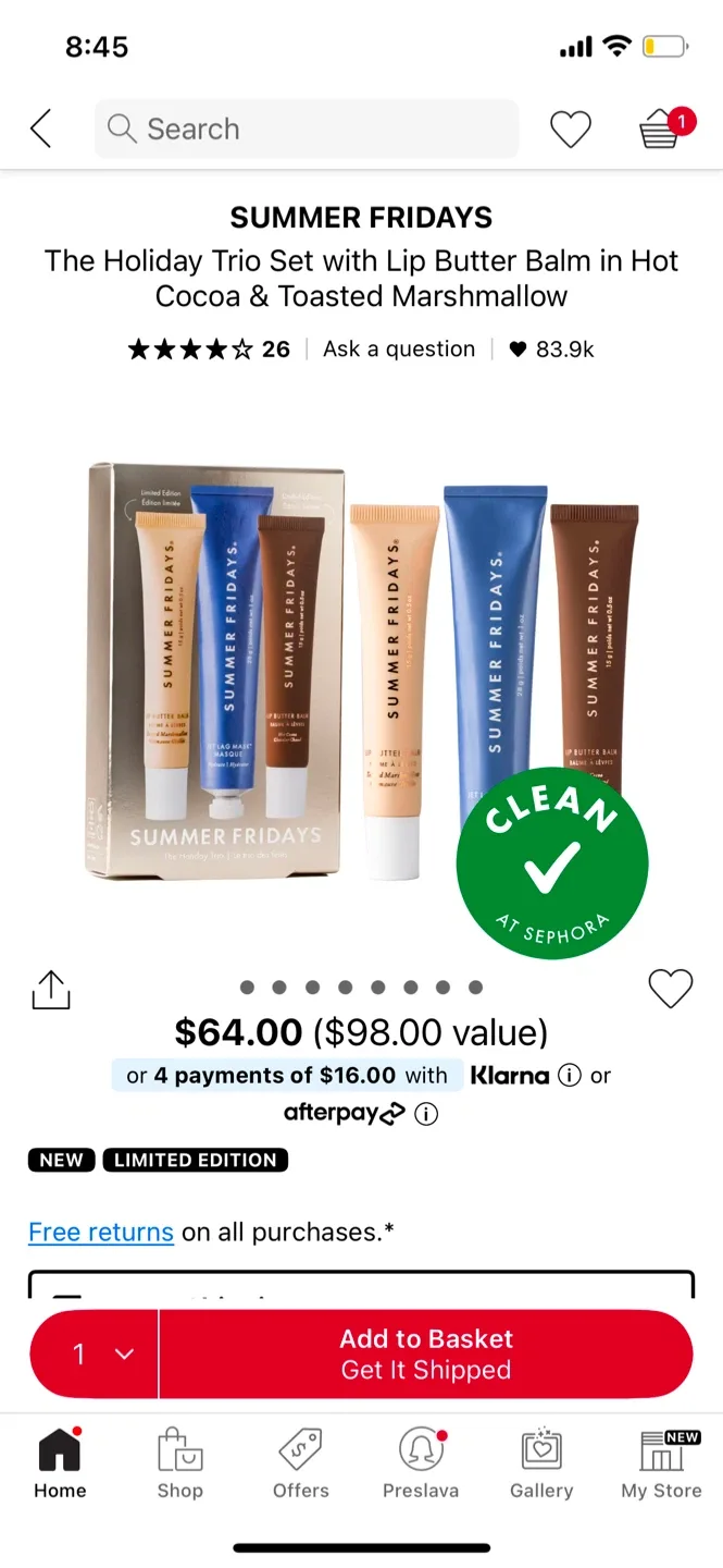 Summer Fridays The Holiday Trio Lip Butter Balm Set