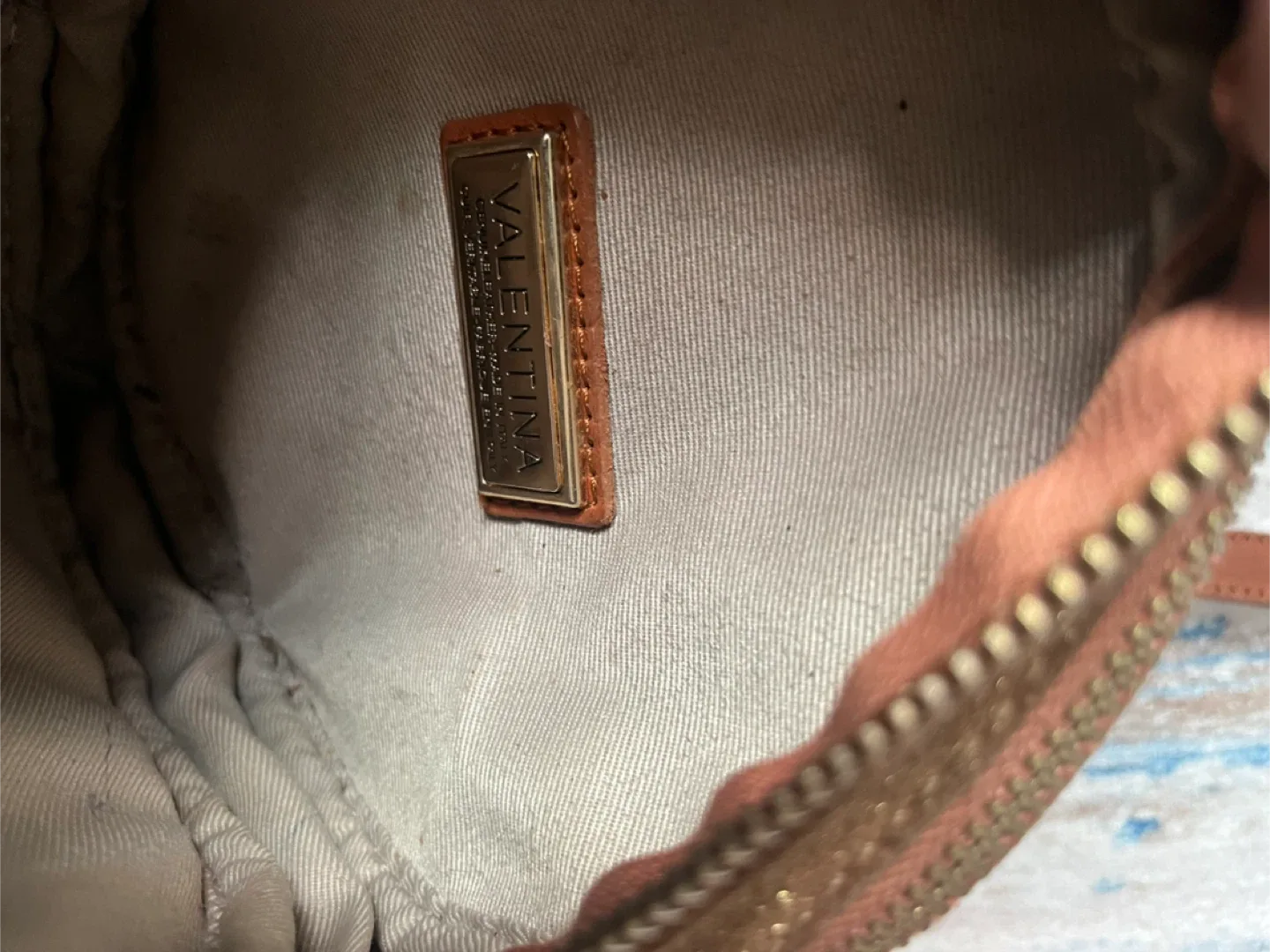 Valentino Brown Suede Crossbody Bag image indicator(3)