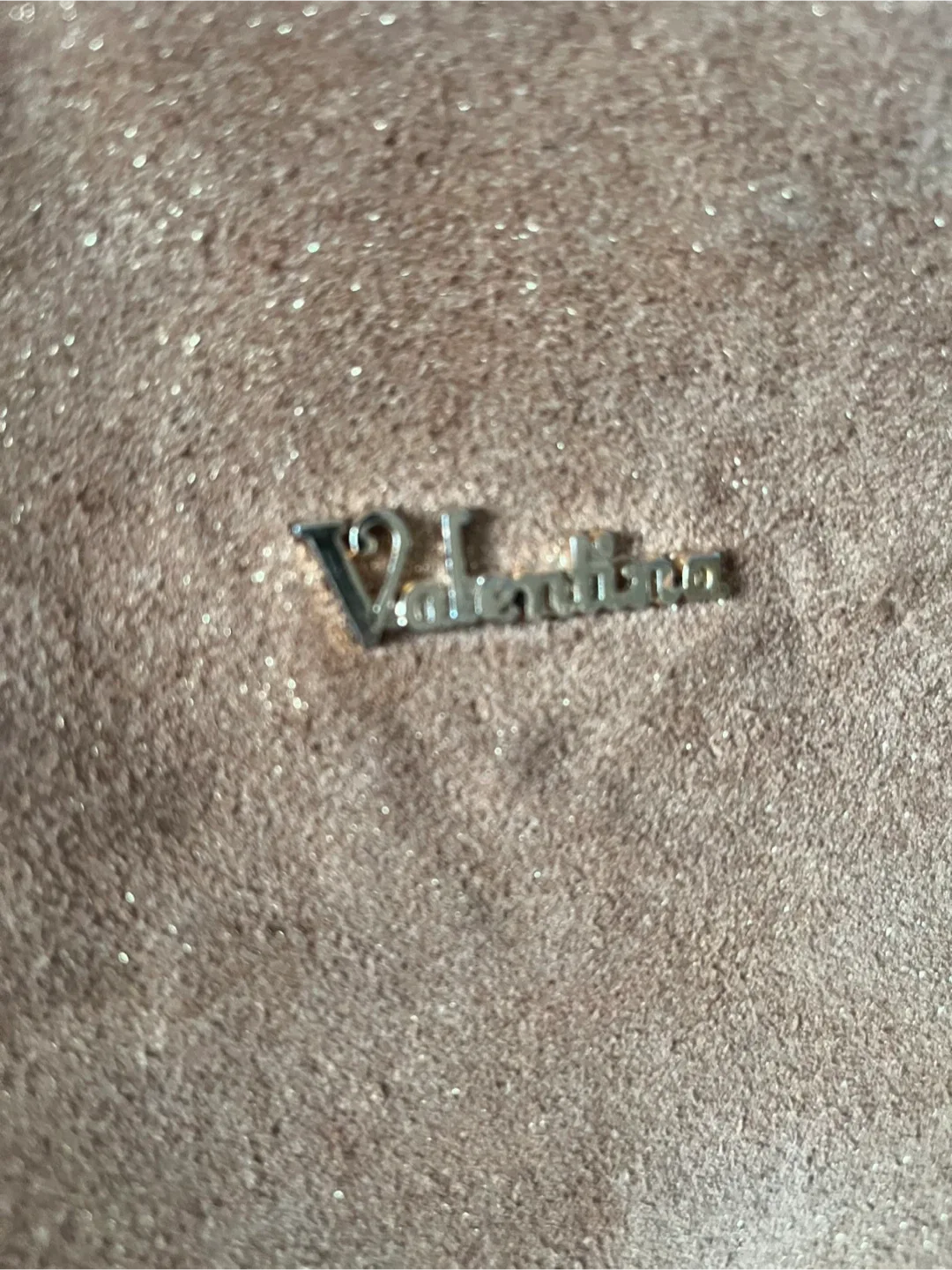 Valentino Brown Suede Crossbody Bag