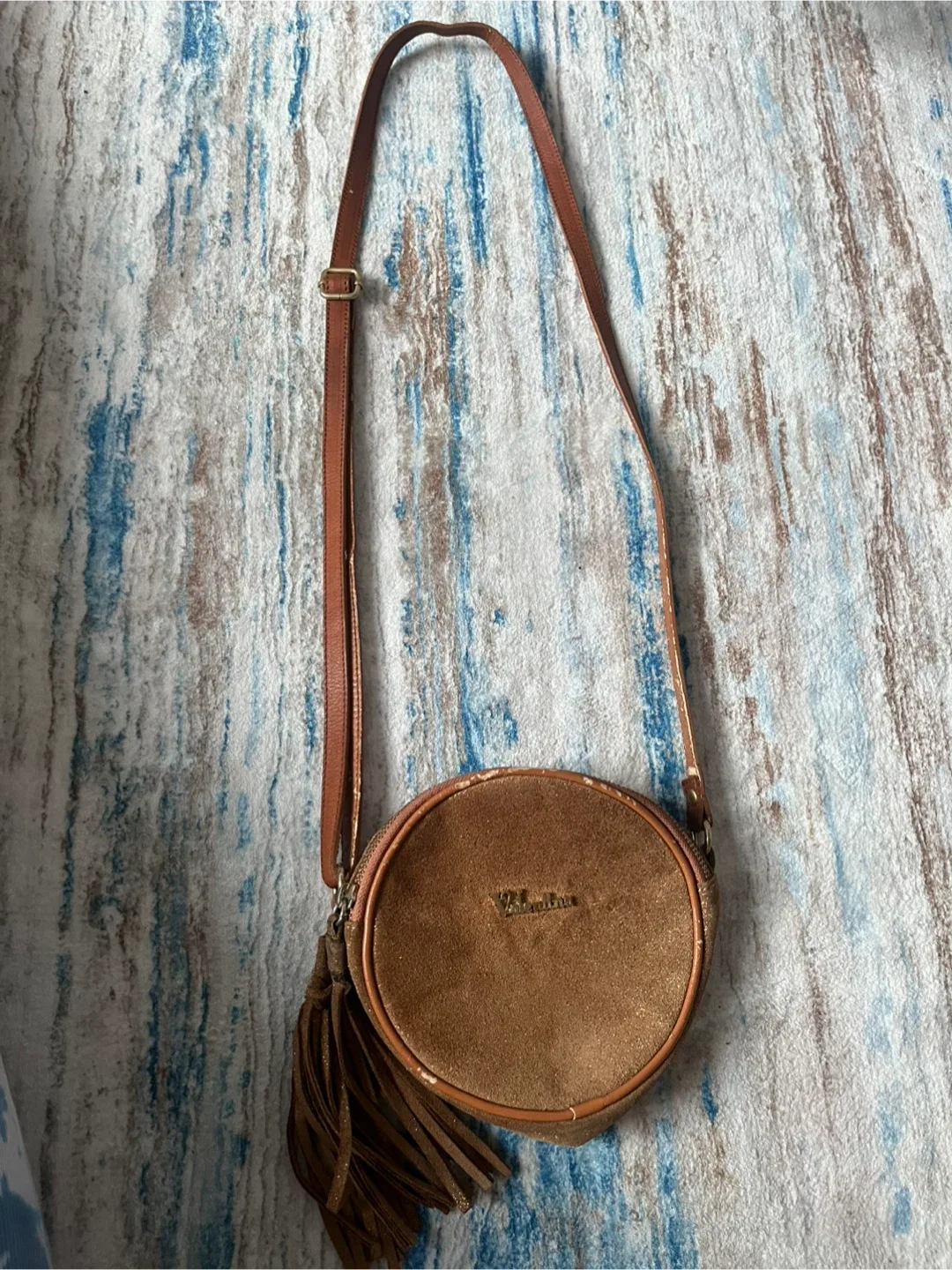 Valentino Brown Suede Crossbody Bag image indicator(2)