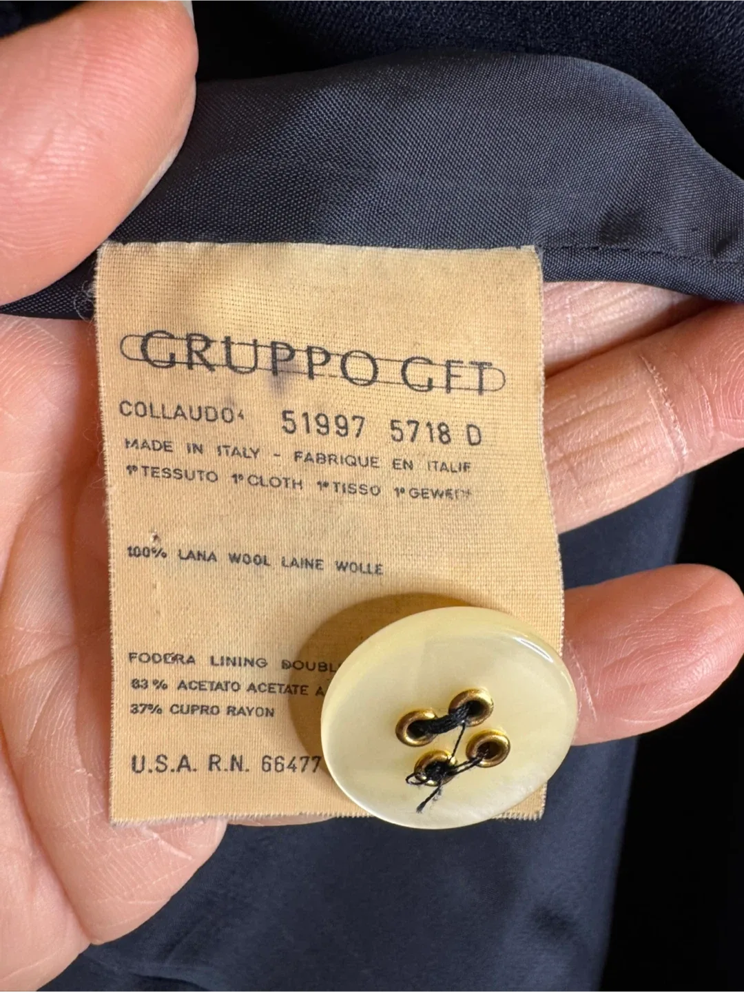 Valentino Navy Blazer Size 44 image indicator(4)