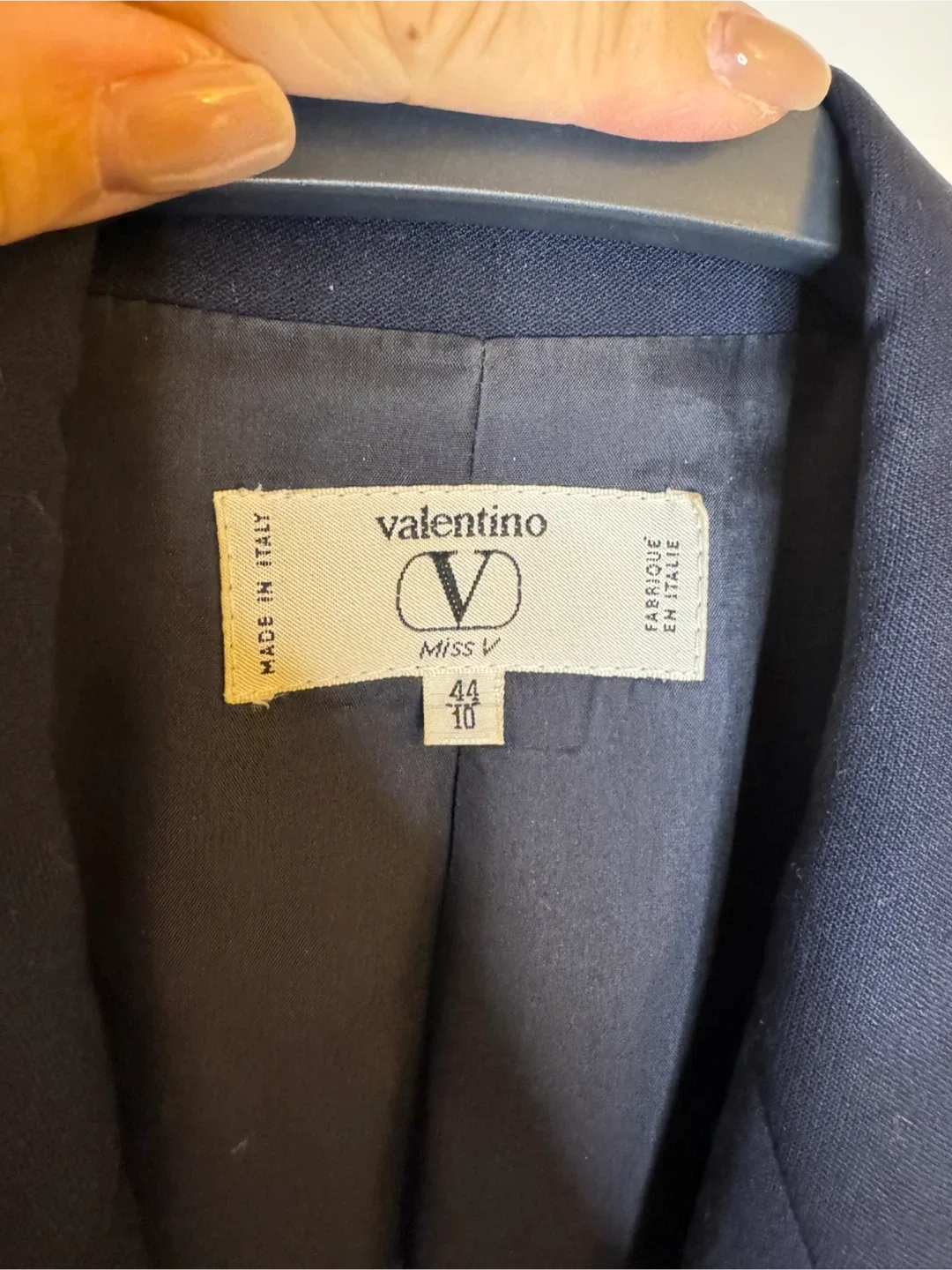 Valentino Navy Blazer Size 44 image indicator(3)