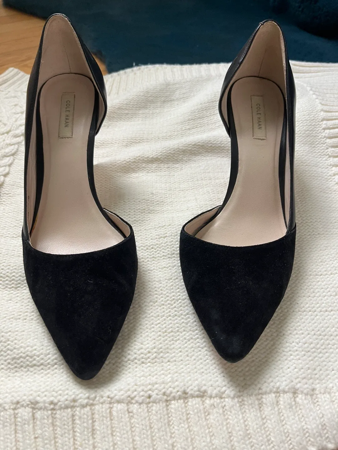 Cole Haan leather suede mix heel