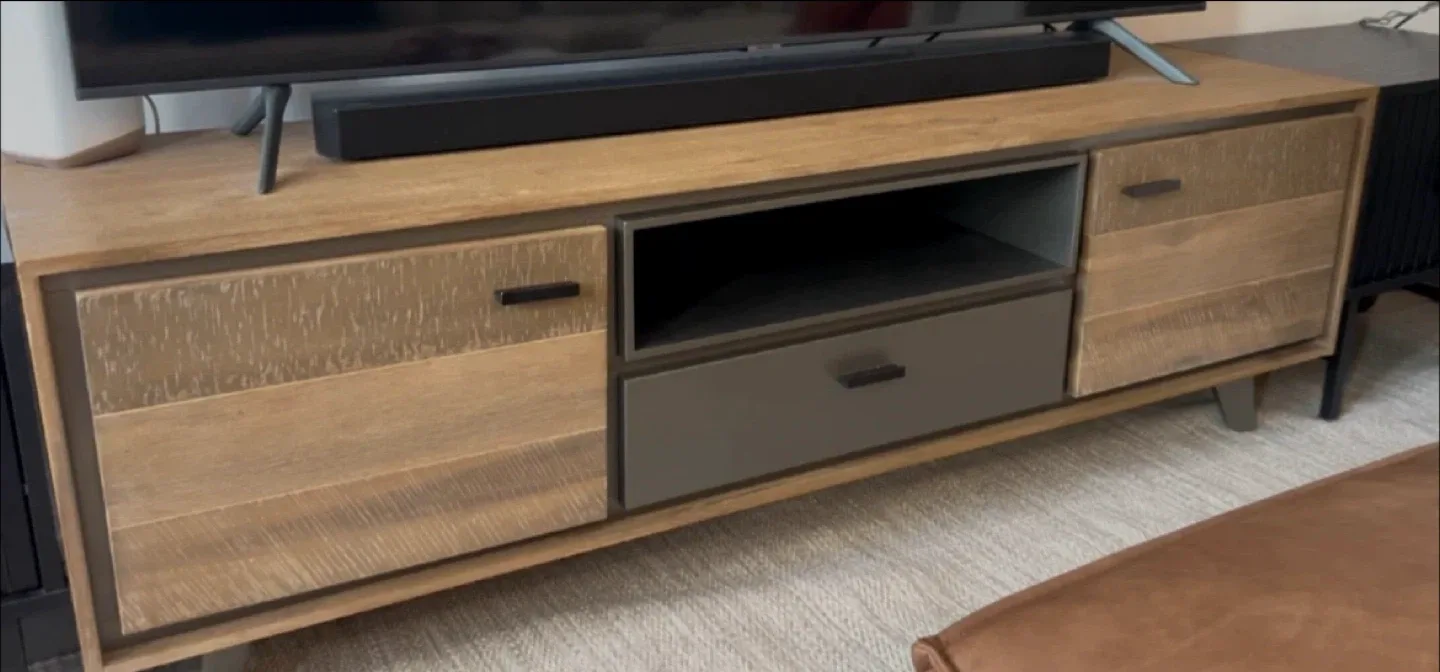 Structube Wood and Grey TV Stand