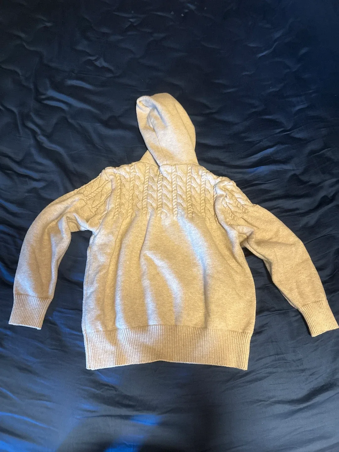 RW&CO Grey Knit Hoodie for girls- Size 140 image indicator(2)