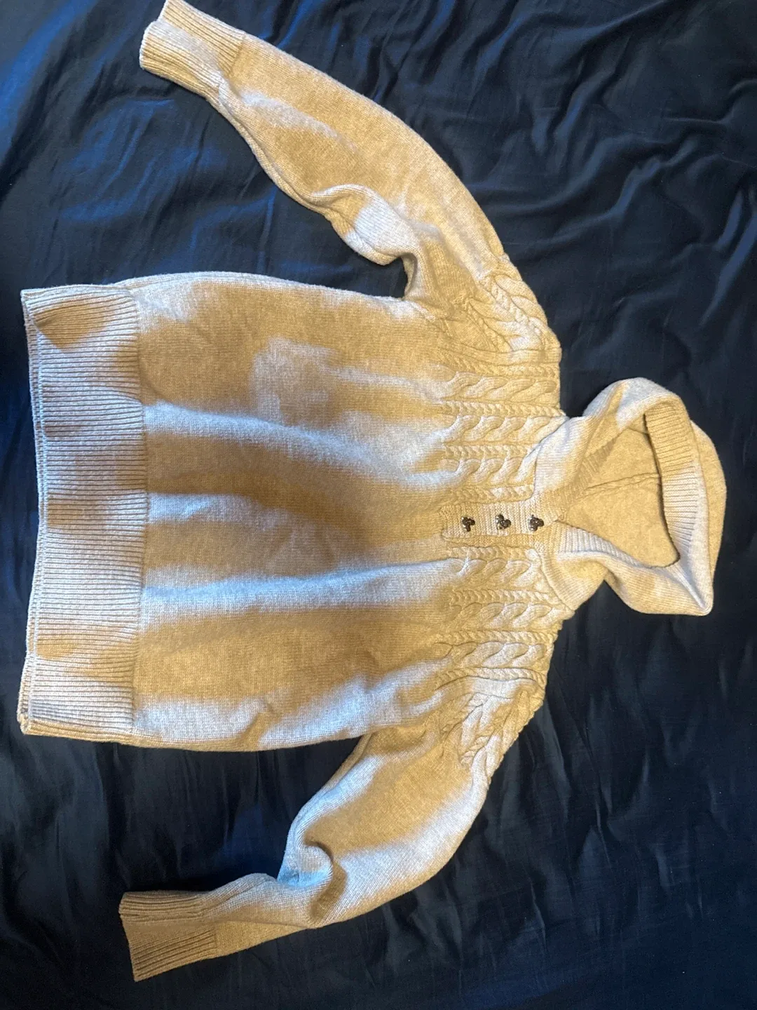 RW&CO Grey Knit Hoodie for girls- Size 140