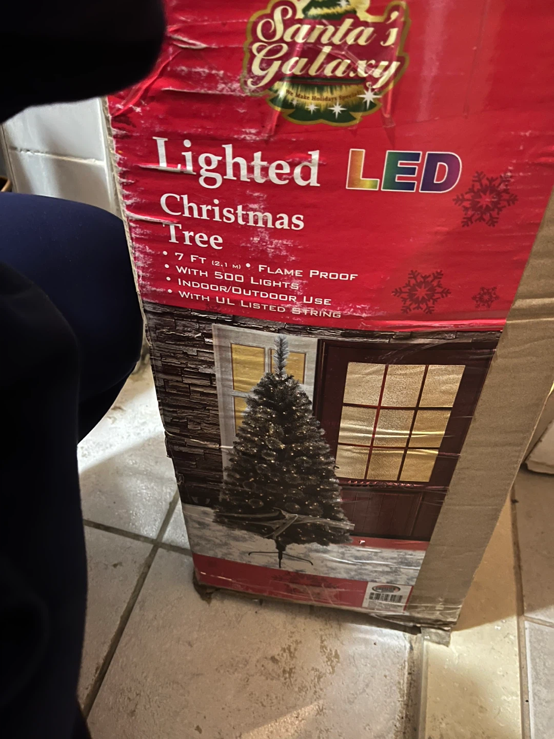 Santa's Galaxy Lighted LED Christmas Tree 7FT