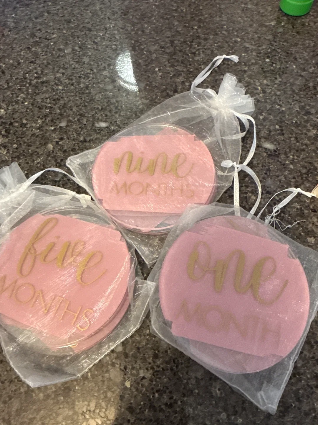 Baby Milestone Discs - Pink & Gold