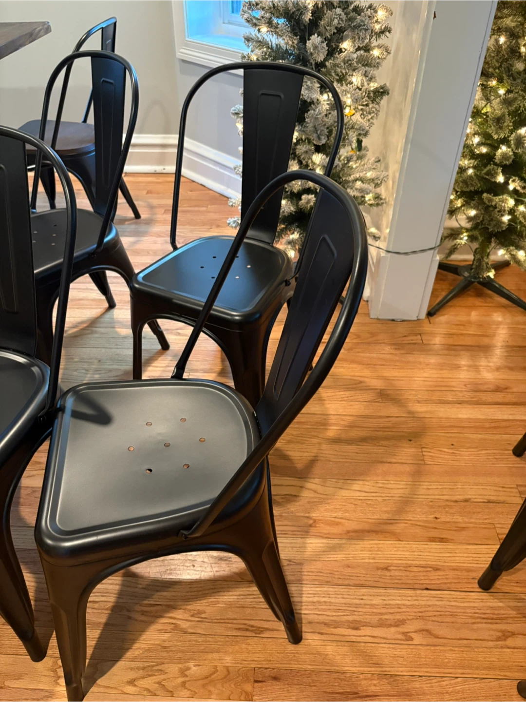Black Metal Dining Chairs – Set of 4 - photo 2