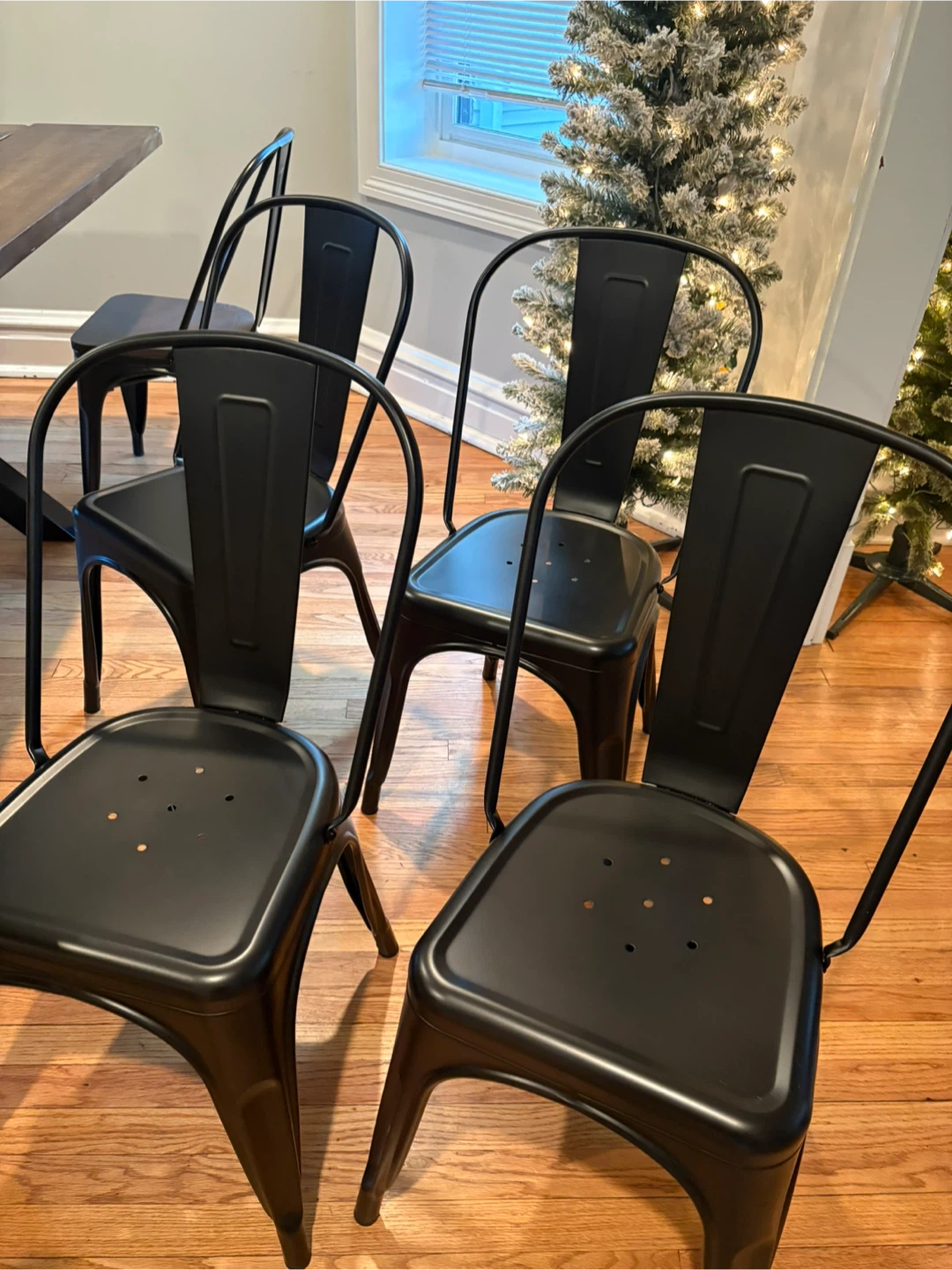Black Metal Dining Chairs – Set of 4 - photo 3