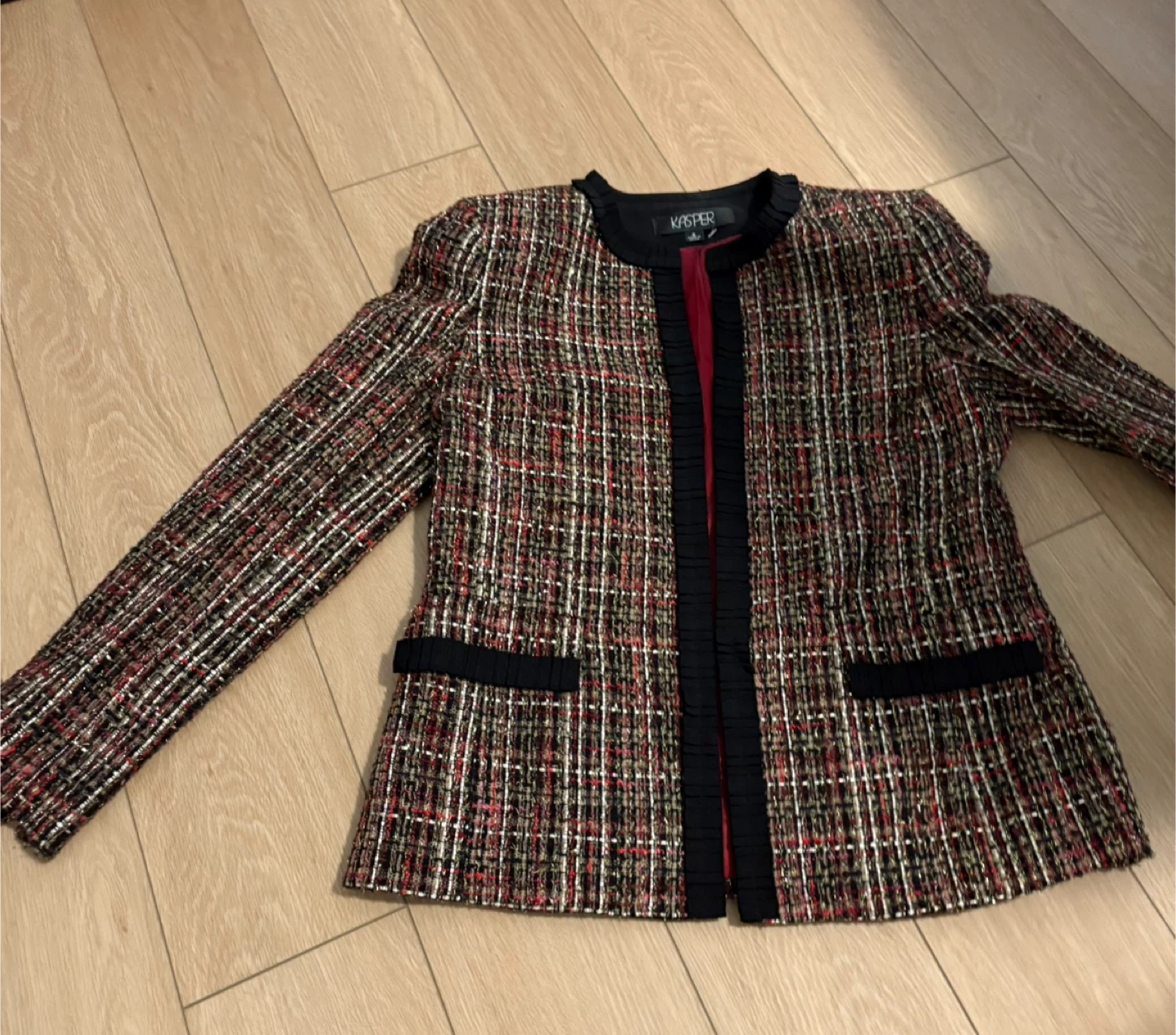 Kasper Tweed Jacket - Size 8 - photo 2