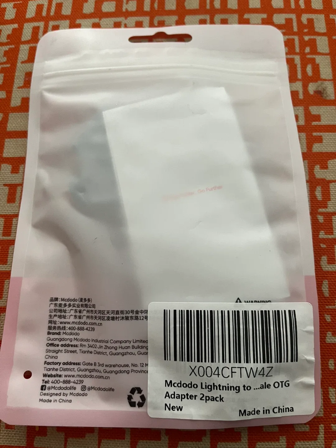 Mcdodo Lightning to Male OTG Adapter 2pack image indicator(2)