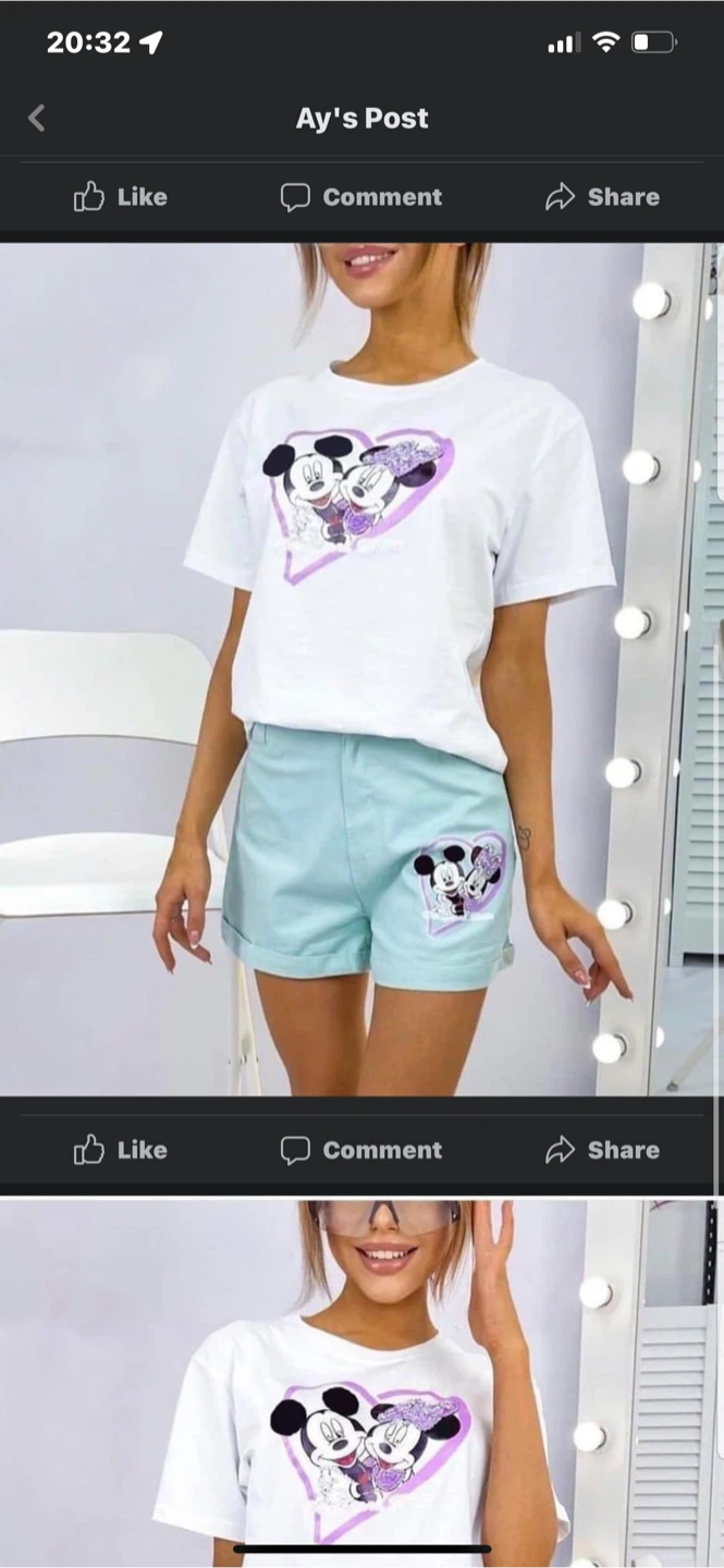 Mickey & Minnie Mouse Tee and Shorts Set