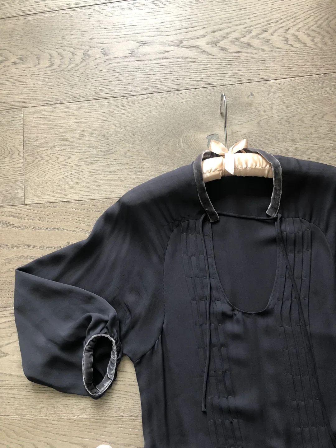 Dark Purple Silk Dress Sz 8 image indicator(2)