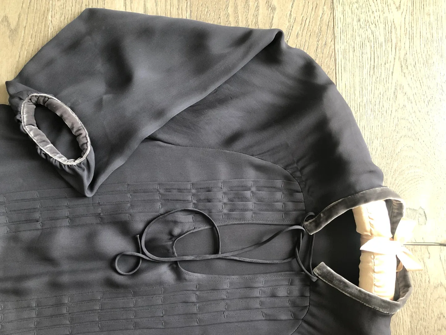 Dark Purple Silk Dress Sz 8 image indicator(3)