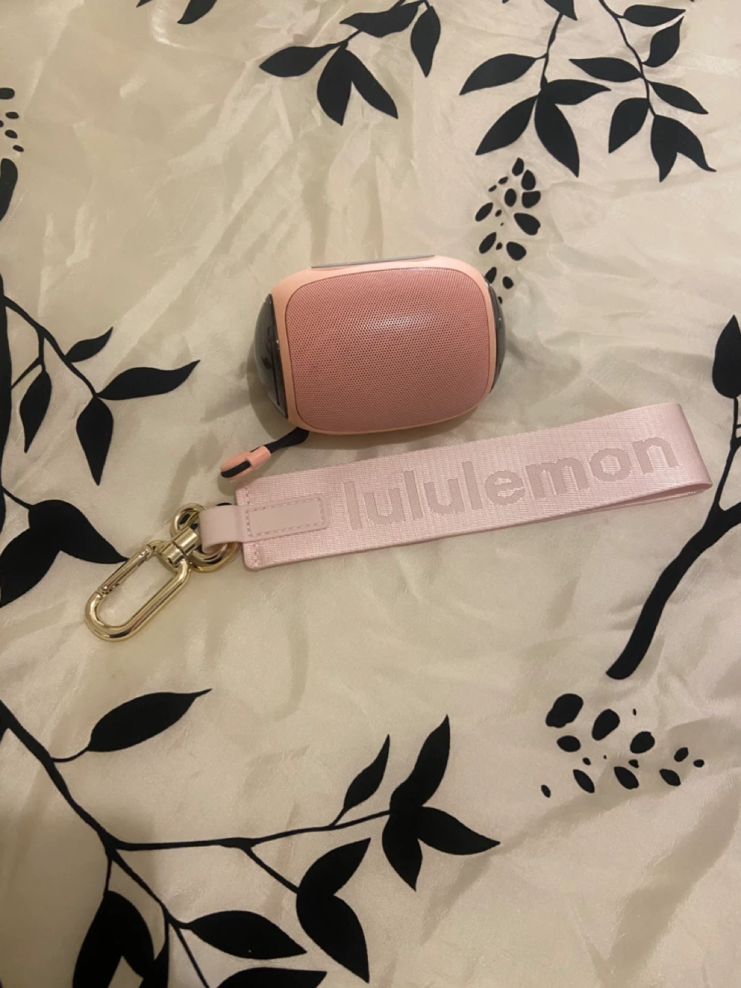 Pink Lululemon Speaker and Keychain