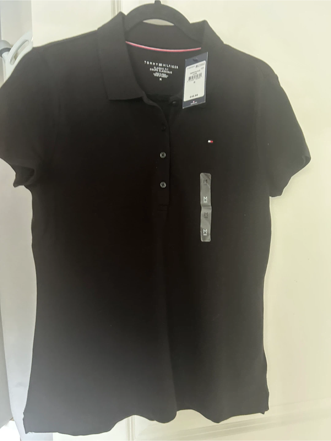 New Tommy Hilfiger Black Polo - Size M