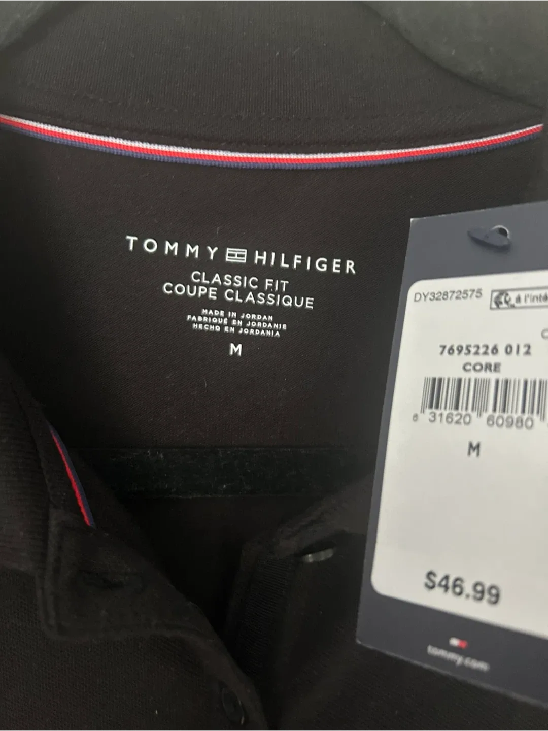 New Tommy Hilfiger Black Polo - Size M image indicator(3)
