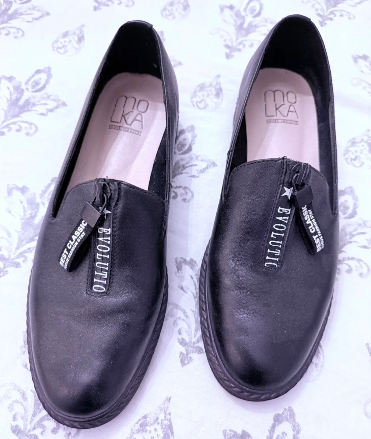 MOLKA Evolution Black Loafers - Size 38