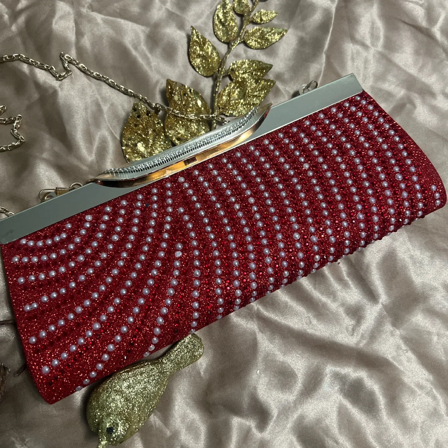 Susan Nichole Red Clutch Purse