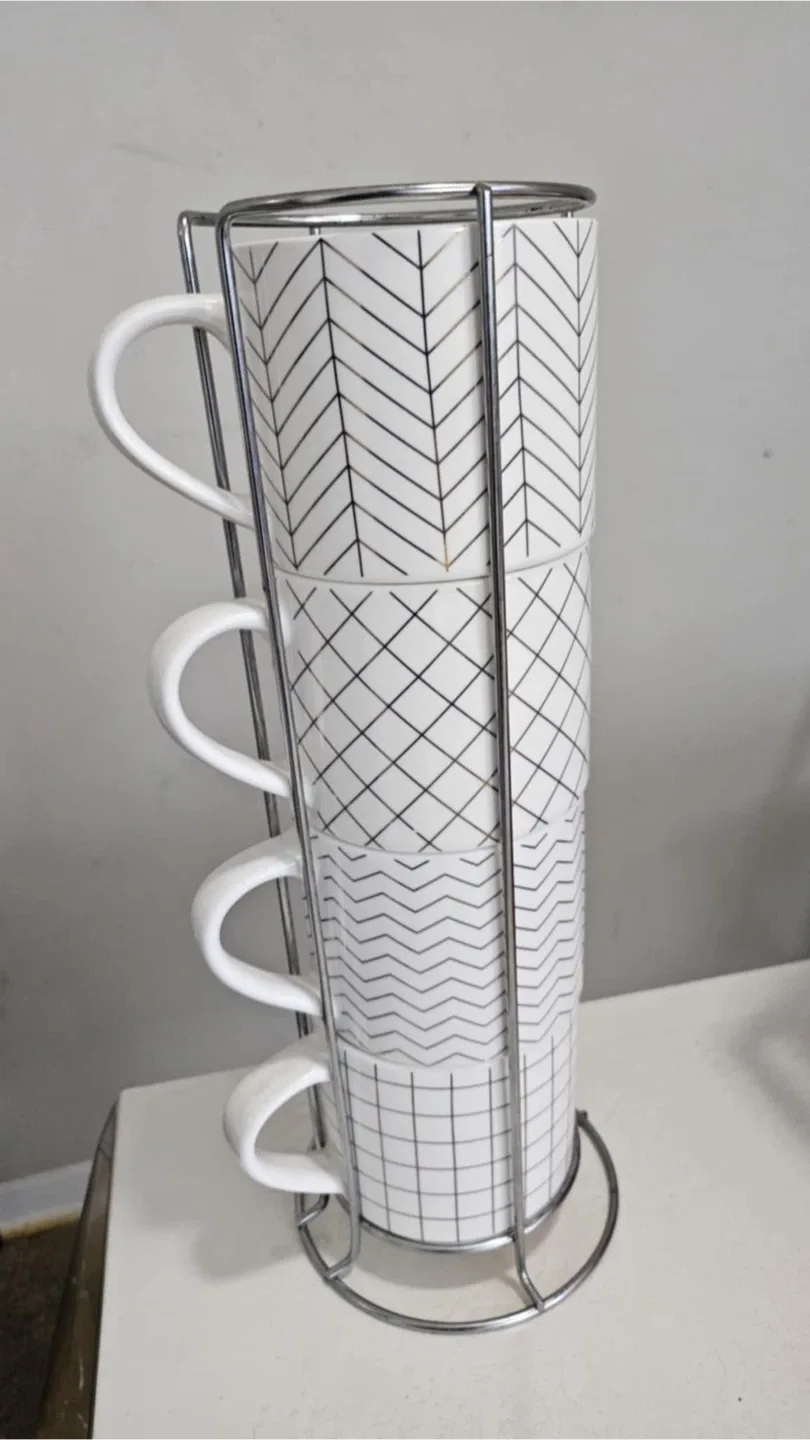 Coffee Mugs with Metal Stand image indicator(2)