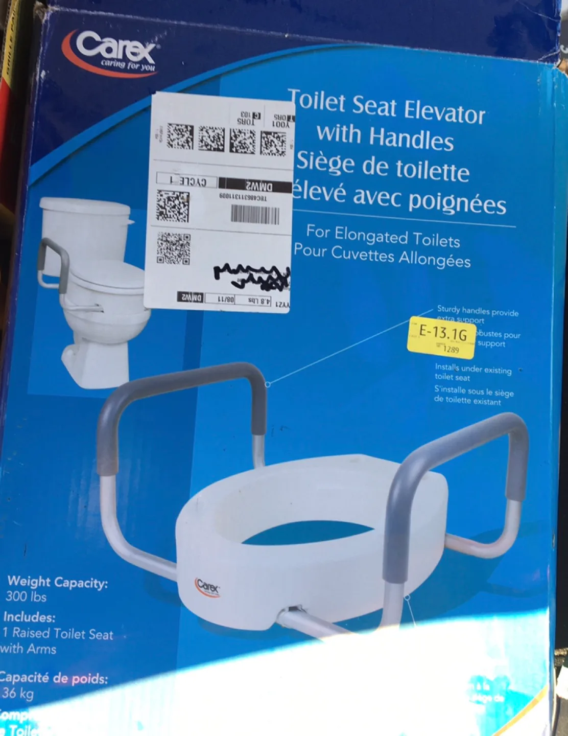 Carex Toilet Seat Elevator with Handles