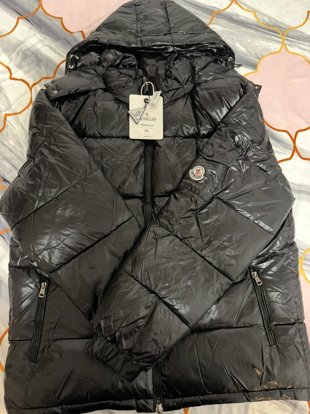 Moncler Black Padded Down Jacket - Size 3XL image indicator(2)